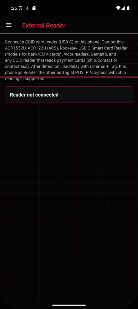 External Reader – CCID chip reader setup